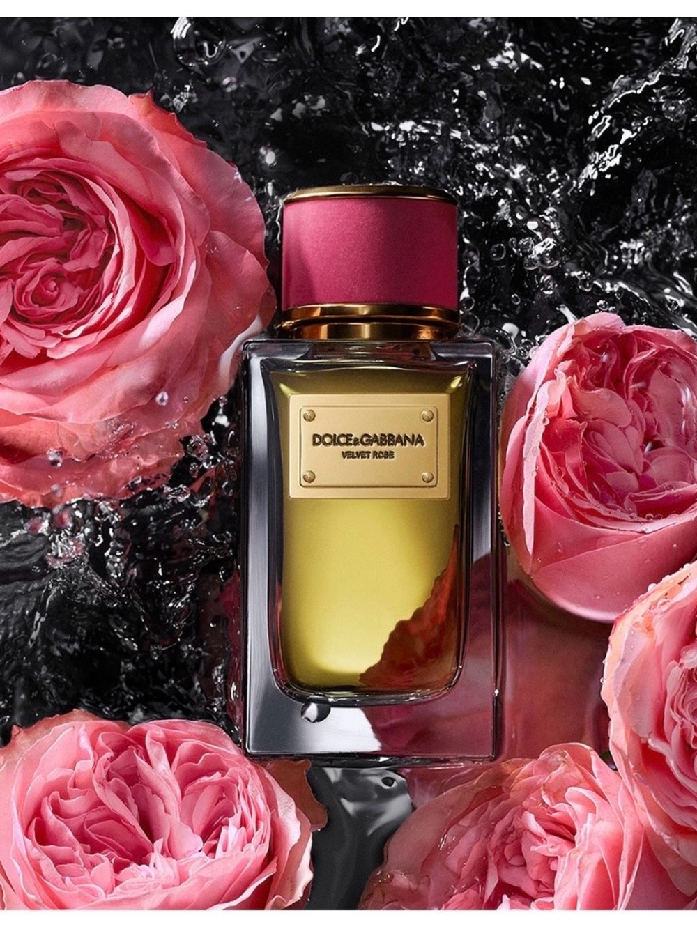 Dolce & Gabbana Velvet Rose Bottle in Pink and Gold